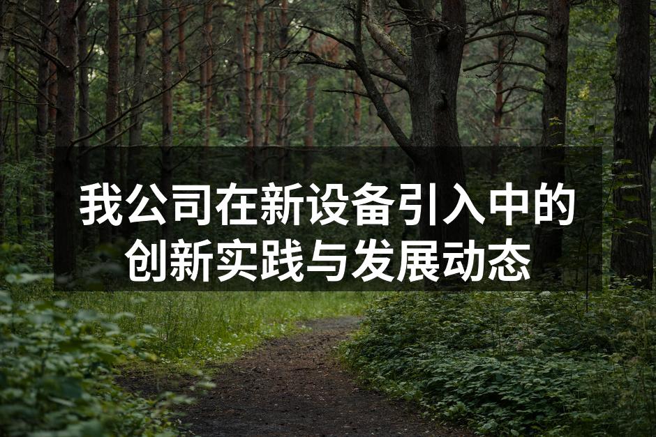 我公司在新设备引入中的创新实践与发展动态